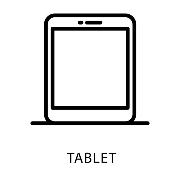 Line vector design of tablet icon.
