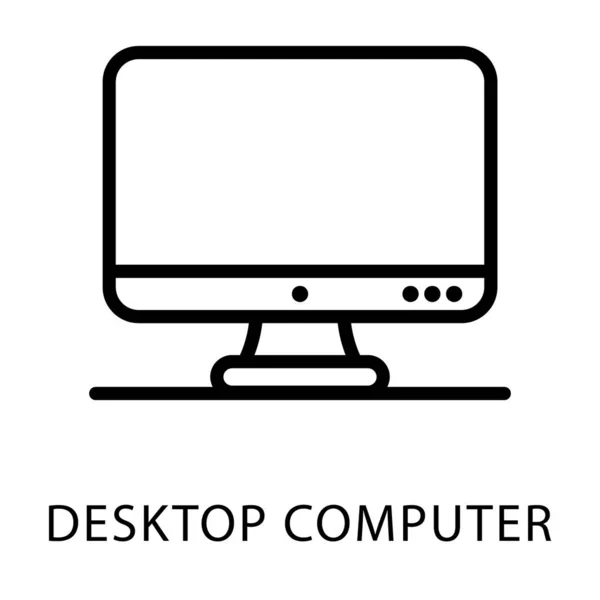Personal Computer Device Icon Design — Stock Vector