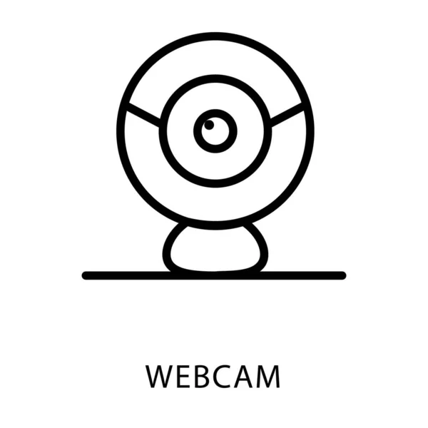 Webcam Aislada Sobre Fondo Blanco — Vector de stock