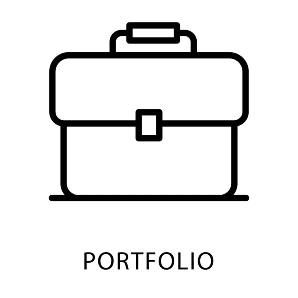 Icon Portfolio Line Design — Stock Vector