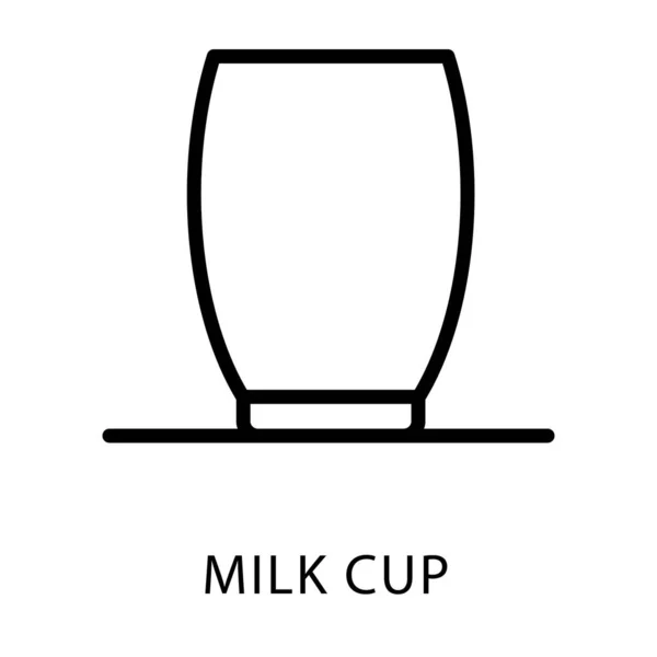 Конструкция Линии Иконок Молочного Стекла — стоковый вектор