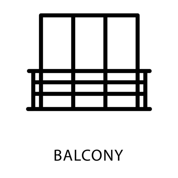 Векторная Конструкция Балкона — стоковый вектор
