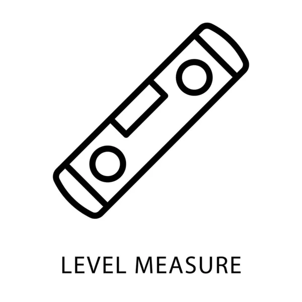 Level Measure Icon Line Design — Stock Vector