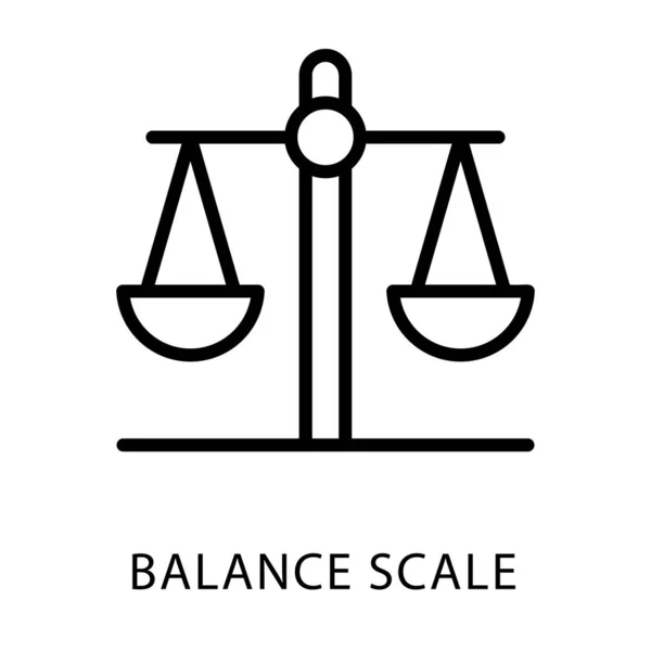 Balance Waage Symbol Liniendesign — Stockvektor