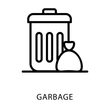 Atık kutusu simgesinin satır tasarımı