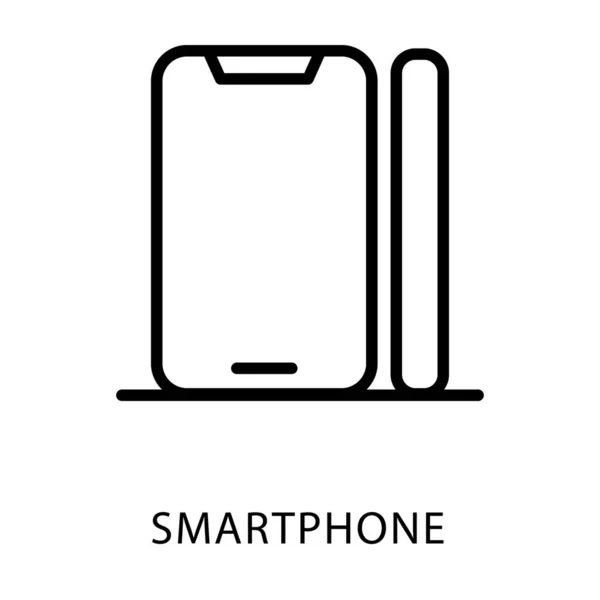 Linje Vektor Design Smartphone Icon — Stock vektor