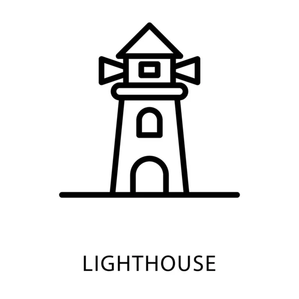 Lighthouse vector line icon design