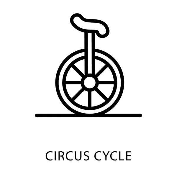 Cirque Conception Ligne Icône Cycle — Image vectorielle
