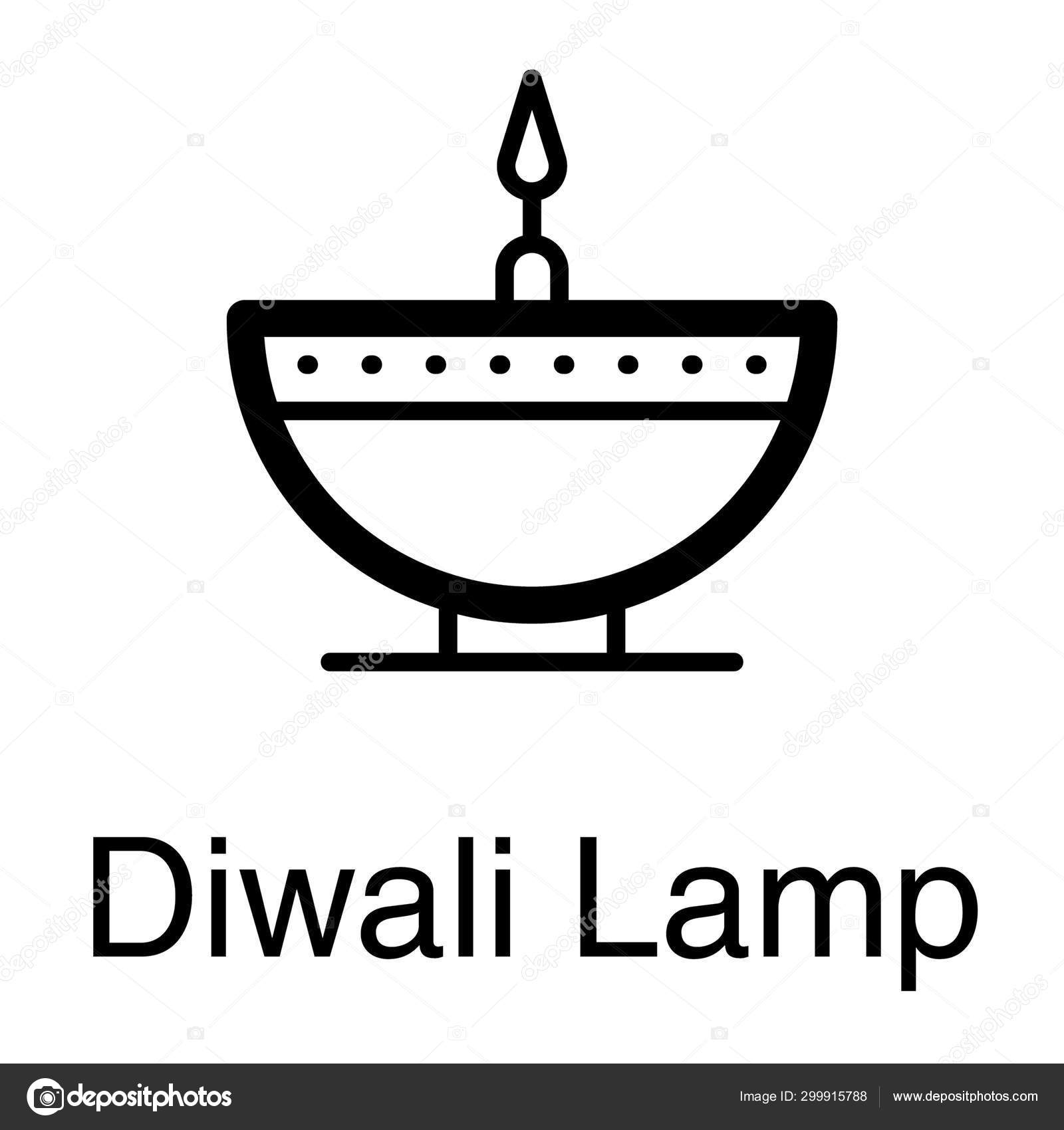 Icon Diwali Lamp Line Design Stock Vector by ©vectorspoint 299915788, image size:1600x1700