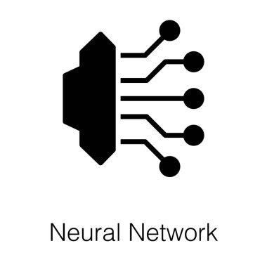 Nöral ağ glyph simgesi tasarımı 