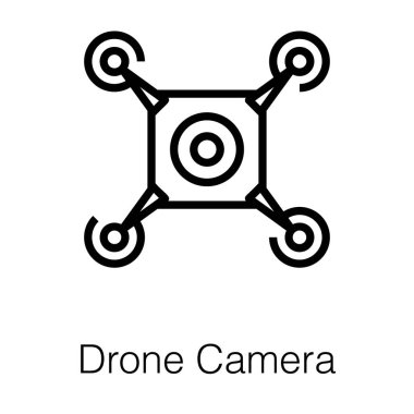 Drone kamera hattı simgesi tasarımı 