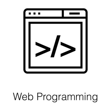 Çevrimiçi web programlama simgesi 