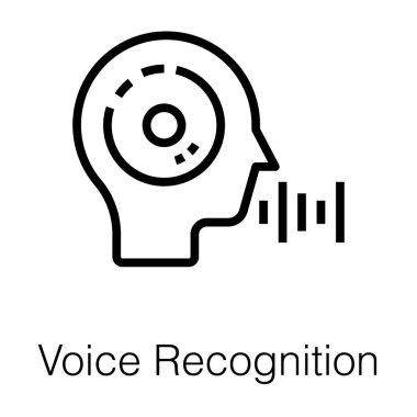 Ses tanıma hattı vektör simgesi