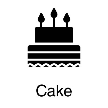 Dolgulu tasarımda doğum günü pastası vektörü 