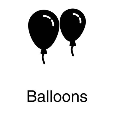 Katı parti balonları vektör tasarımı 