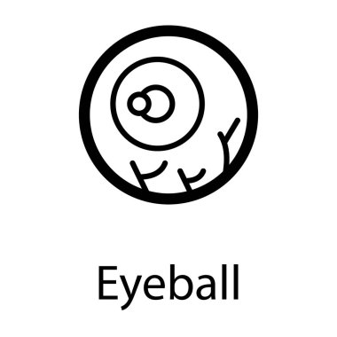 Göz küresi çizgi tasarımı simgesi