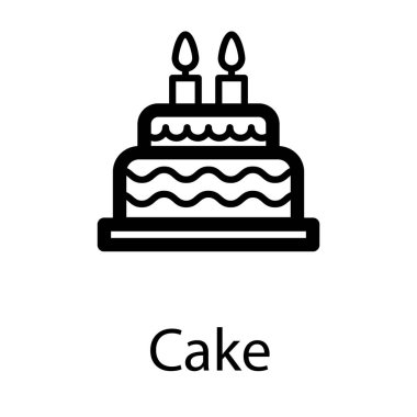 Çizgi tasarımında Paskalya pastası simgesi