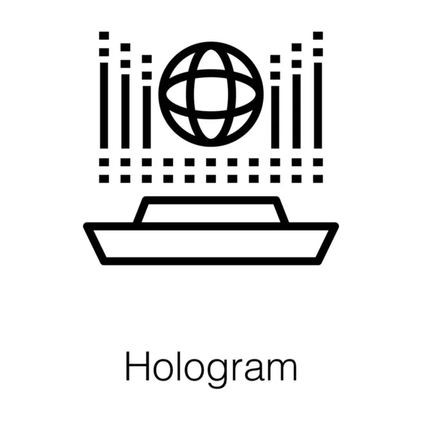 Technologisch Hologram Vector Lijn Ontwerp — Stockvector