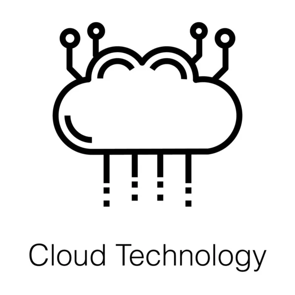 Návrh Ikony Čar Technologie Cloud — Stockový vektor