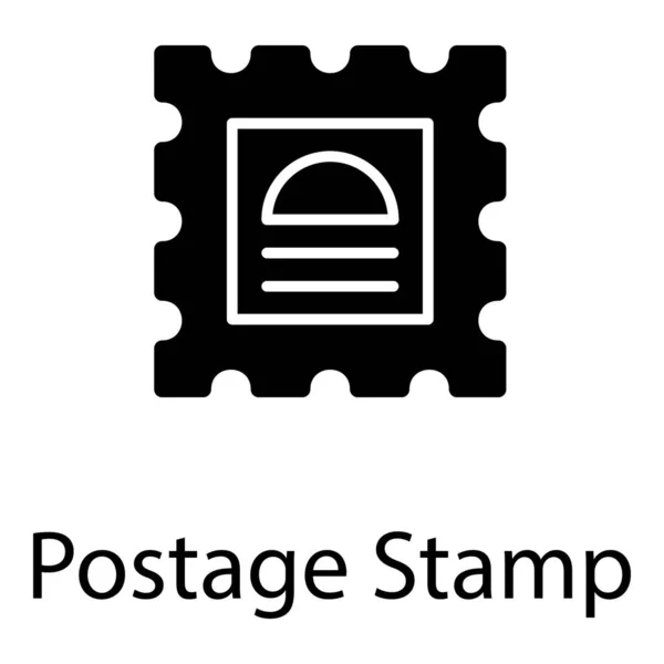 Postage Timbre Vectoriel Conception Solide — Image vectorielle