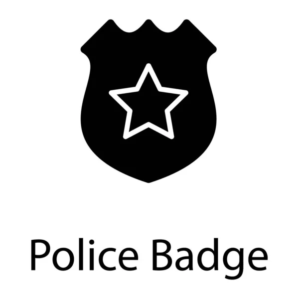 Desenho Vetor Monograma Emblema Policial — Vetor de Stock