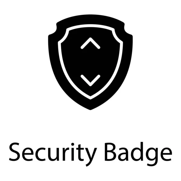 Solid Säkerhet Badge Vektor Design — Stock vektor