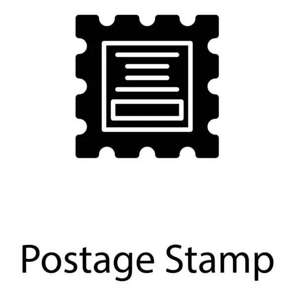 Postage Timbre Vectoriel Conception Solide — Image vectorielle