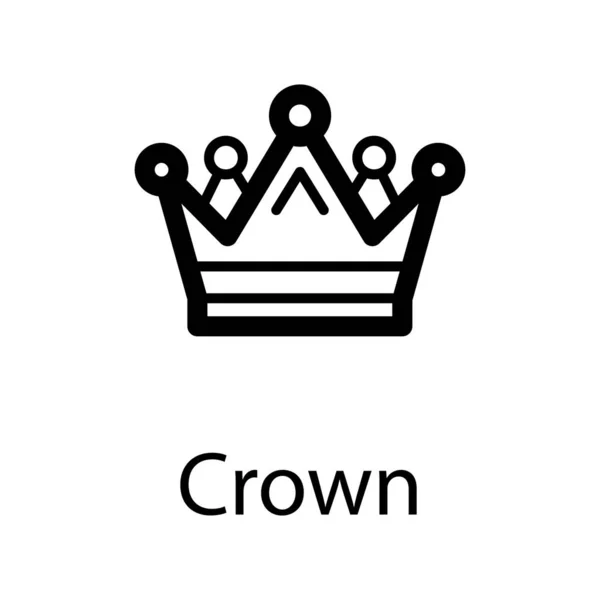 Line Royal Crown Vector Design — Stock Vector