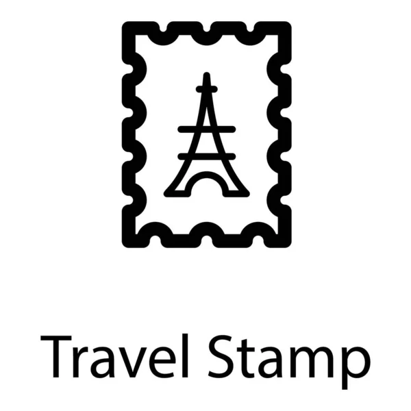 Travel Stamp Vector Line Design — Stock Vector