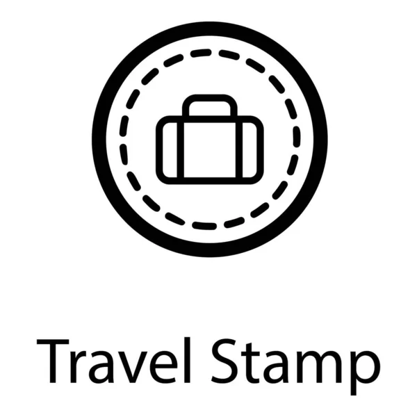 Travel Stamp Vector Line Design — Stock Vector