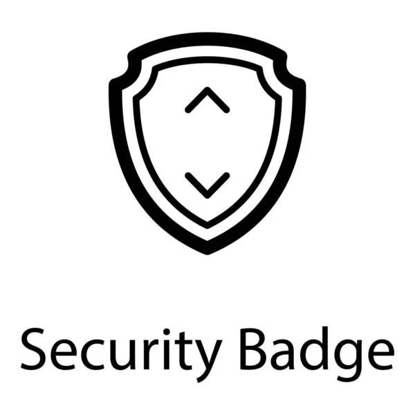 Linje Säkerhet Badge Vektor Design — Stock vektor