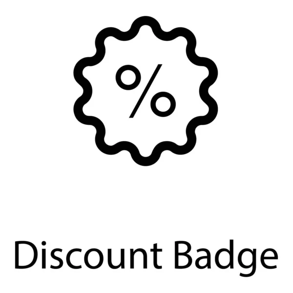 Shopping Design Vectoriel Badge Rabais — Image vectorielle