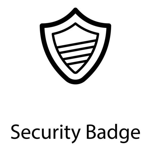 Linje Säkerhet Badge Vektor Design — Stock vektor
