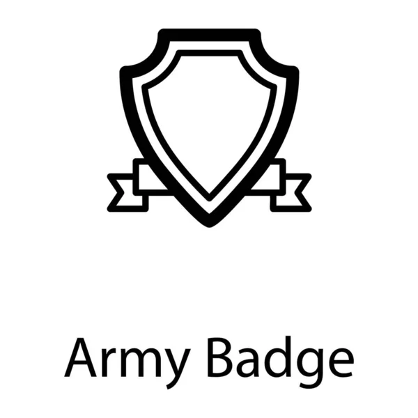 Army Badge Vektor Linje Design — Stock vektor