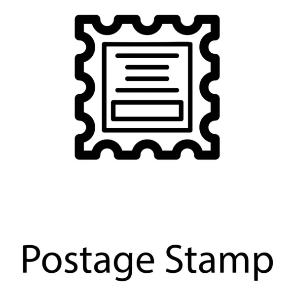 Postzegel Vector Lijn Ontwerp — Stockvector