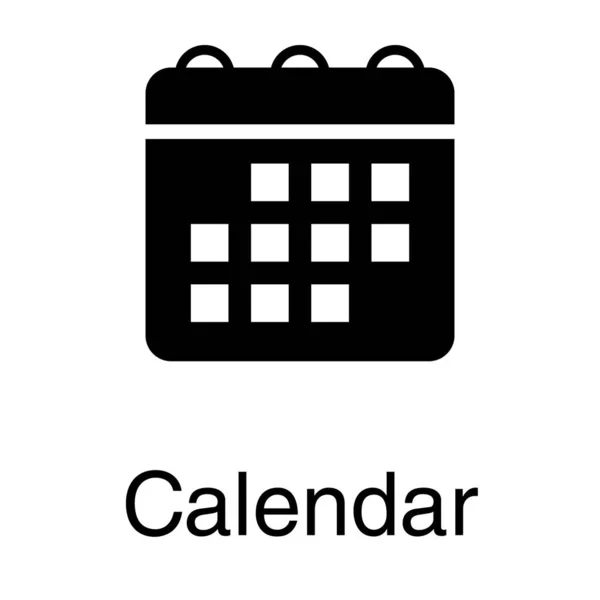Miesięczny Wektor Kalendarza Solidnej Konstrukcji — Wektor stockowy