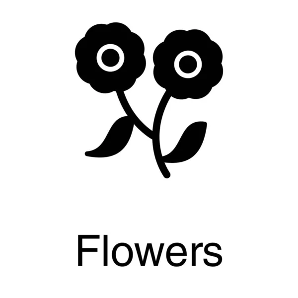 Dekorative Party Blume Solider Ausführung — Stockvektor