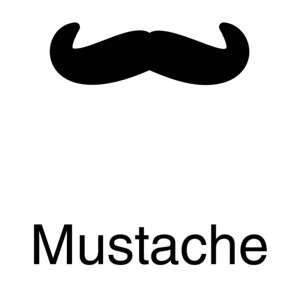 Icône Moustache Dans Vecteur Glyphe — Image vectorielle