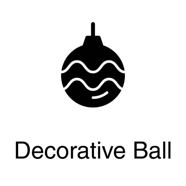 Diseño Sólido Del Vector Bolas Decorativas — Vector de stock