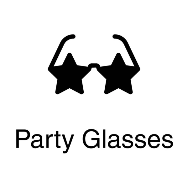 Stars Glasses Icon Doodle Design — Stock Vector