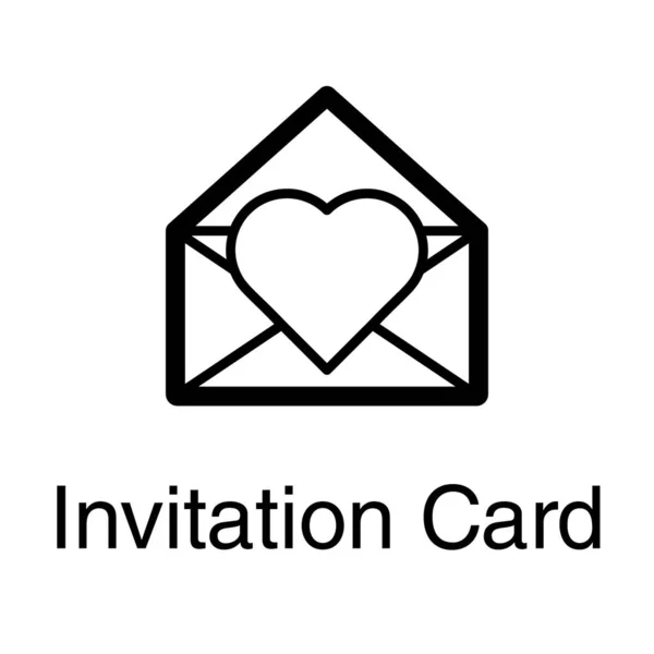 Enveloppe Invitation Partie Dans Conception Ligne — Image vectorielle