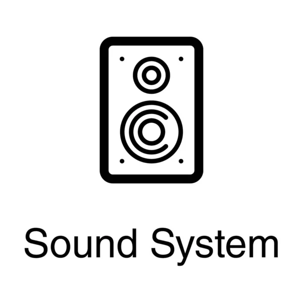 Electronic Volume Speaker Line Design — Stock Vector