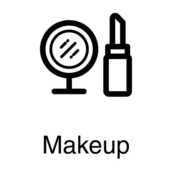 Icono Diseño Línea Lápiz Labial — Vector de stock