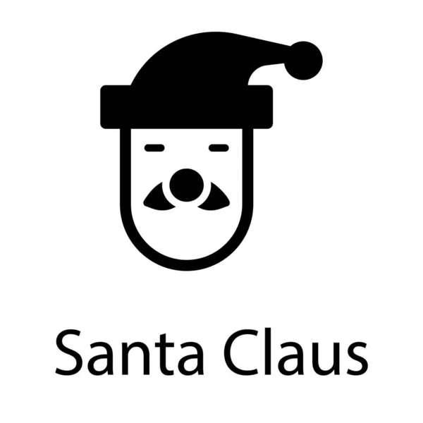 Santa Claus Vecteur Conception Solide — Image vectorielle