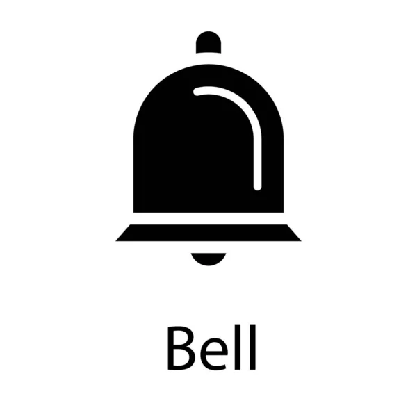 Ikona Dzwonka Bożego Narodzenia Projektowaniu Glifów — Wektor stockowy