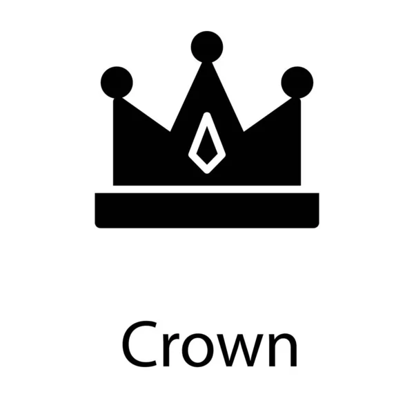 Solid Royal Crown Vector Design — Stock Vector