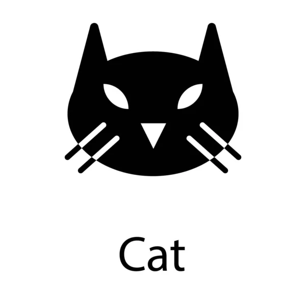 Angry black cat solid icon, halloween concept, hissing cat sign on white  background, scared cat with arched back icon in glyph style for mobile  concept and web design. Vector graphics.