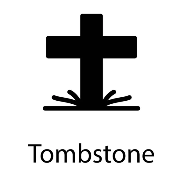 Tombstone Icon Solid Design — Stock Vector