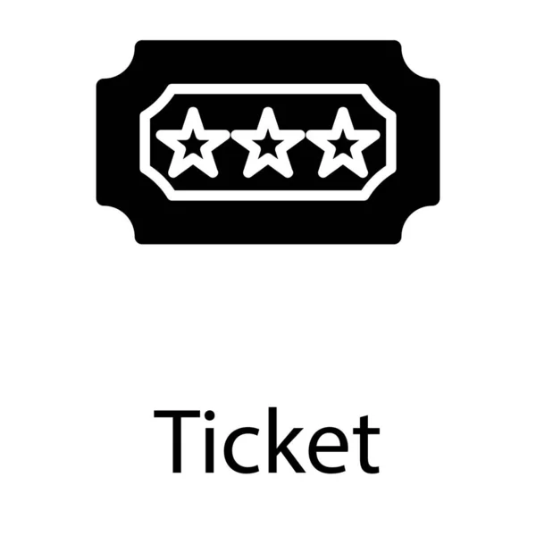 Solid Vector Design Travel Ticket Icon — Stock Vector
