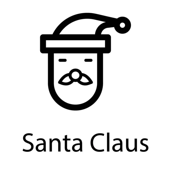 Santa Claus Vecteur Conception Ligne — Image vectorielle